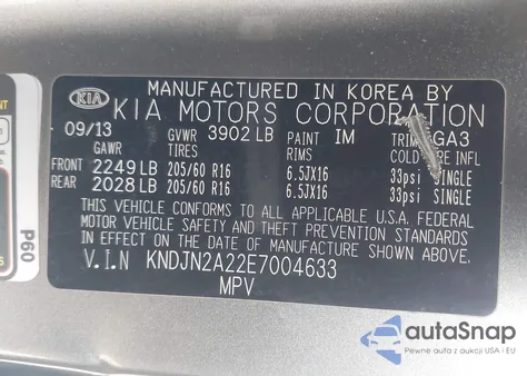 2014 Kia Soul ! z USA, uszkodzony, nr VIN KNDJN2A22E7004633